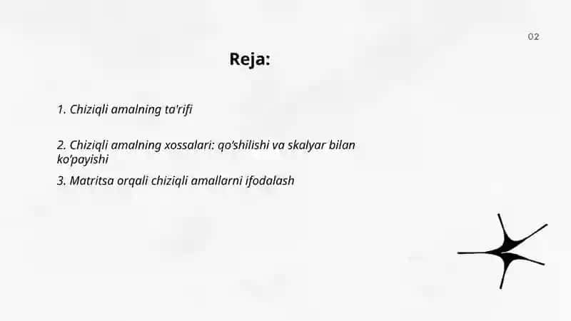 Vektorlar ustida chiziqli amallar 2
