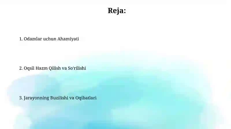 Oqsillarning hazimlanishi va sõrilishi, inson uchun ahamiyati 2