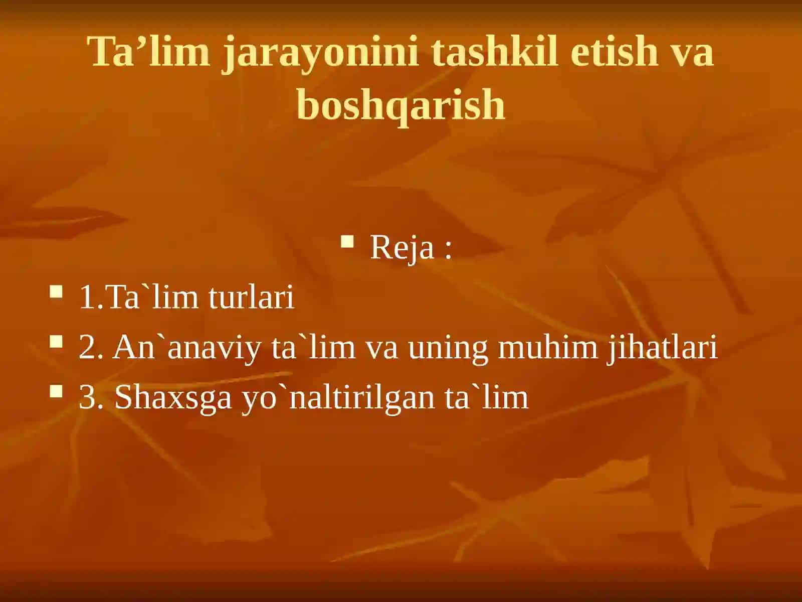 BOSHLANG’ICH VA UZLUKSIZ TA’LIM PEDAGOGIKASI FANIDAN TAYYORLAGAN MUSTAQIL ISHI 2