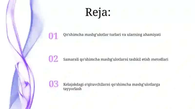 Kelajakdagi o'qituvchilarni qo'shimcha mashg'ulotlarga tayyorlash 2