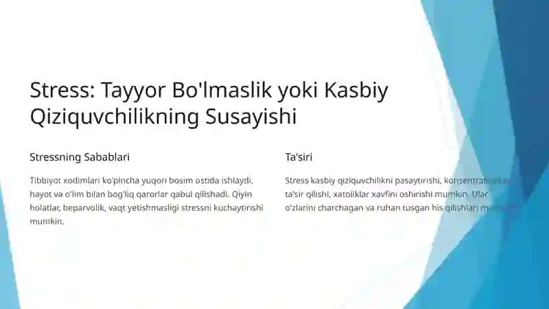 Emotsional holatlarning o‘ziga xosligi Tibbiyot xodimlarida 2