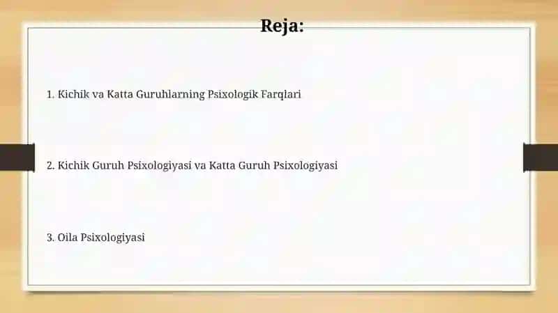 Kichik va katta guruhlar psixologiyasining taqqoslashi 2
