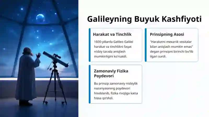 Galileyning Nisbiylik Prinsipi: Fizikadagi Birinchi Qadam 2