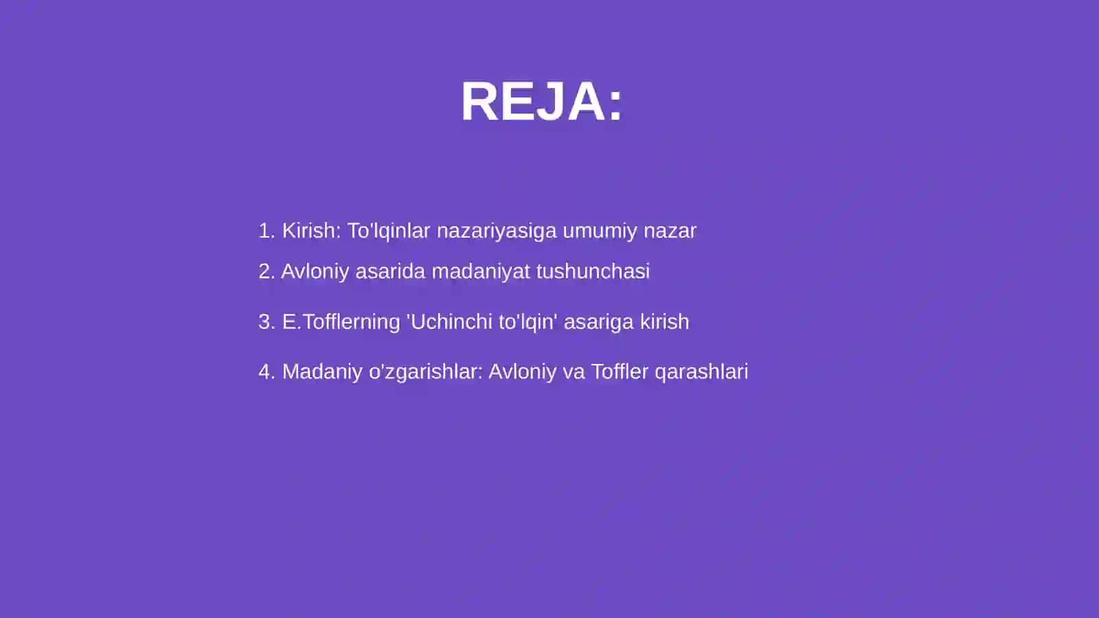 Avloniyning "madaniy to'lqinlari" maqolasi va E.Tofflerning "Uchinchi to'lqin" asari 2