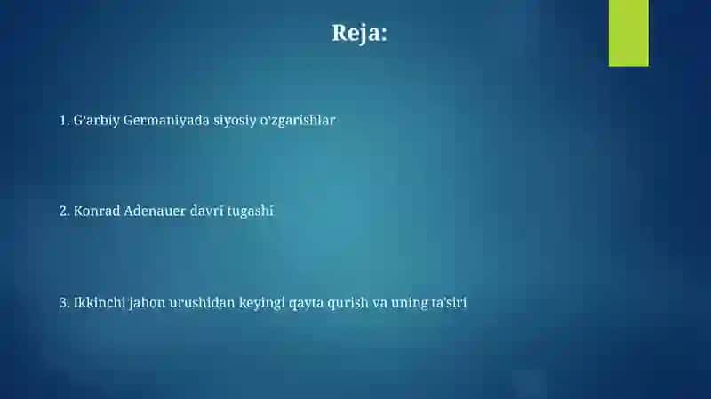 Adenauer davri tugashi 2