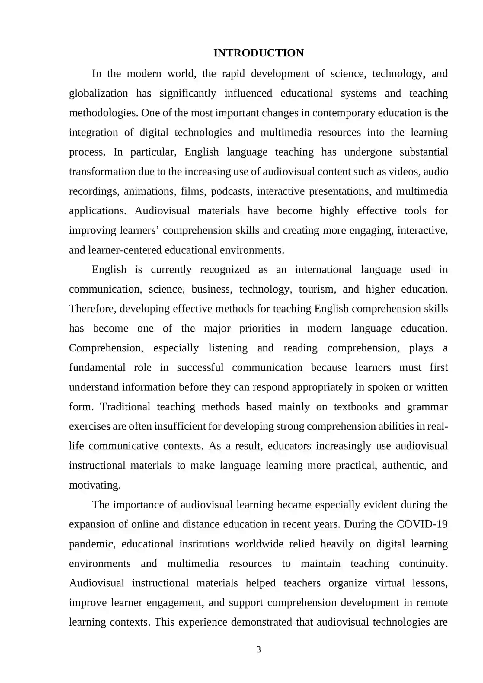 Developing Instructional Materials with Audiovisual Content for English Comprehension 2