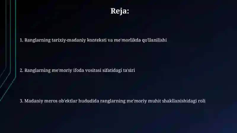Ranglarning me'moriy muhit shakllanishida roli 2