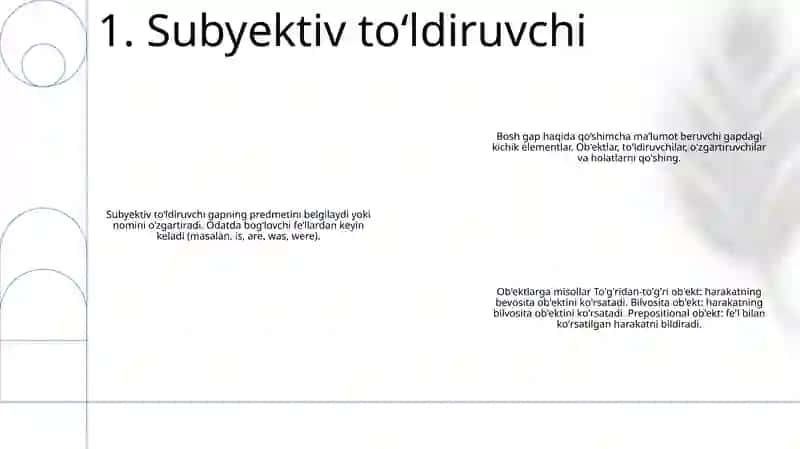 Второстепенные Члены Предложения 2