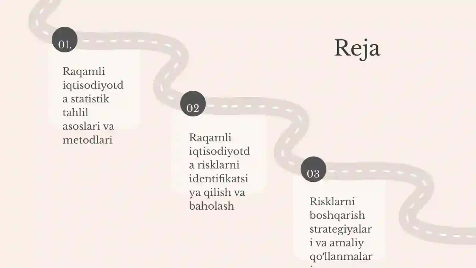 Raqamli iqtisodiyotda statistik tahlil ва Raqamli iqtisodiyotda risklarni boshqarish 2