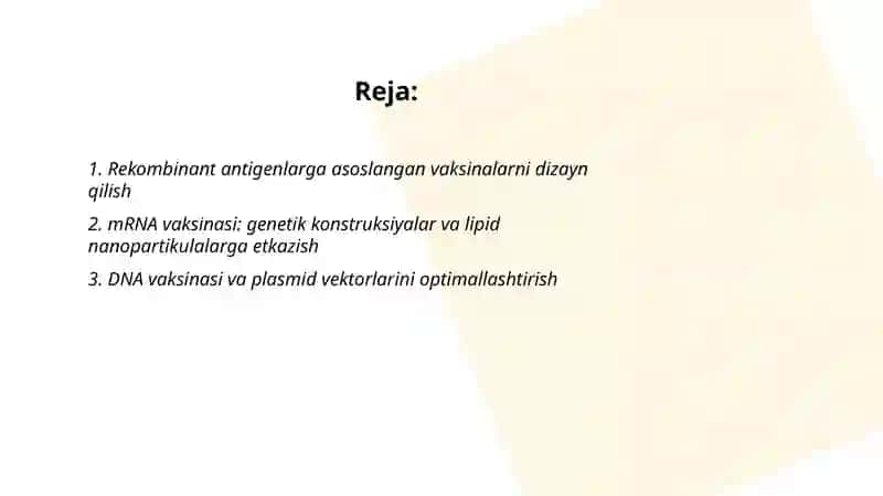 Vaksina va biologik preparatlarni olishda gen injeneriya usullarini qoʻllanilishi 2