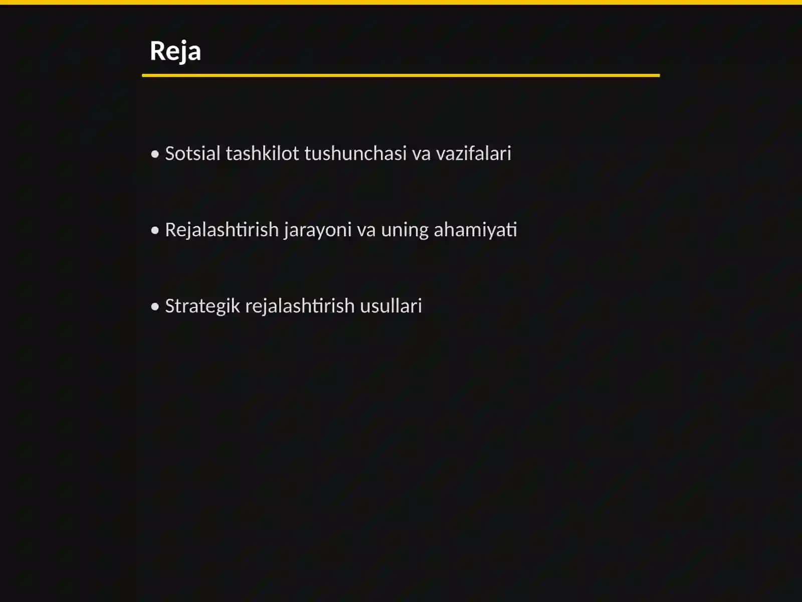 Sotsial tashkilot (xizmat) faoliyatini rejalashtirish 2
