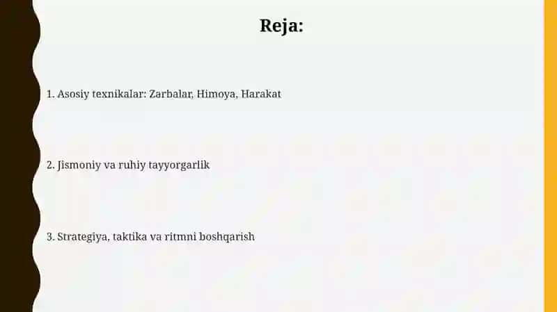 Boks texnikasini umumiy tushunchasi 2
