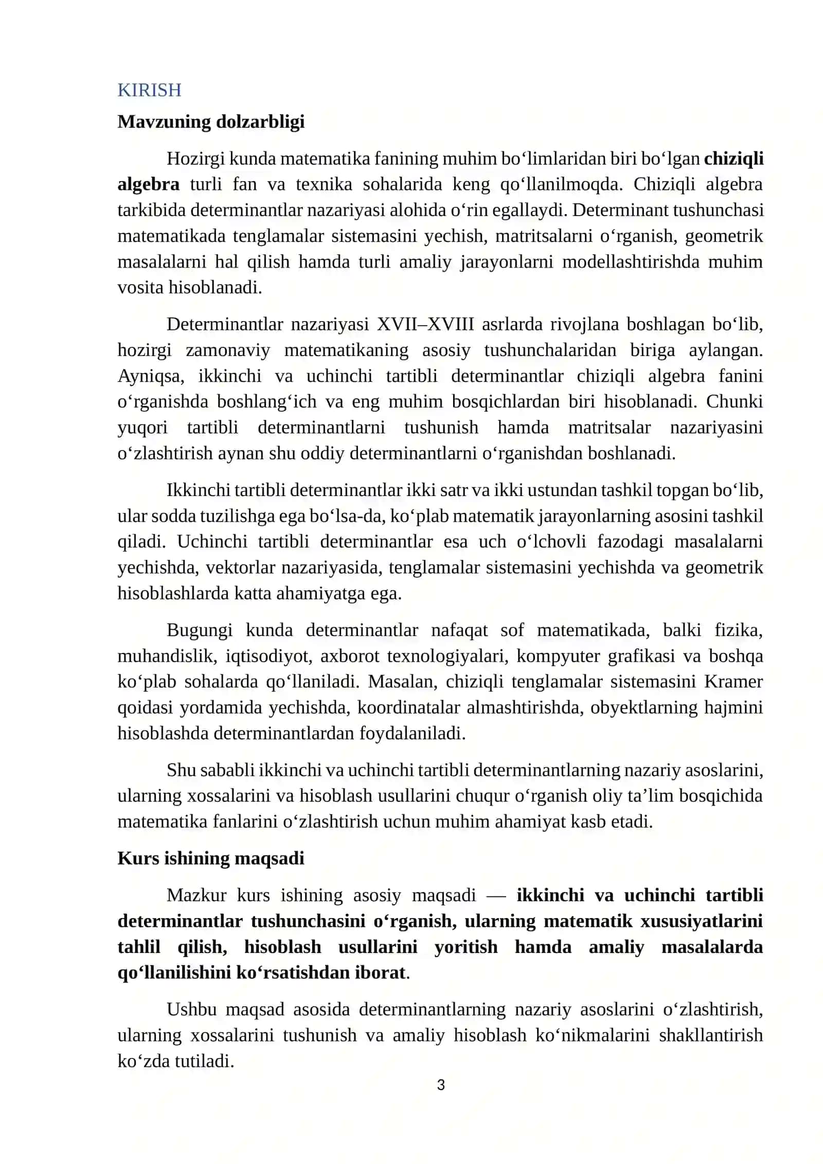 Ikkinchi va uchinchi tartibli determinantlar 2