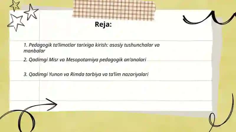 Pedagogik ta'limotlar tarixi 2