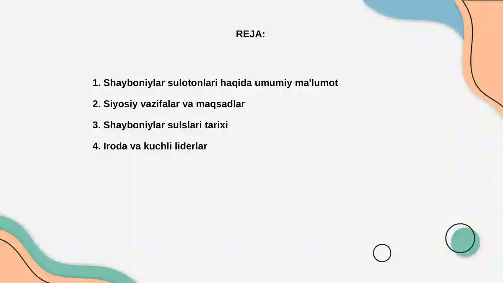 Shayboniylar sulotonlaring siyosiy kurashi 2