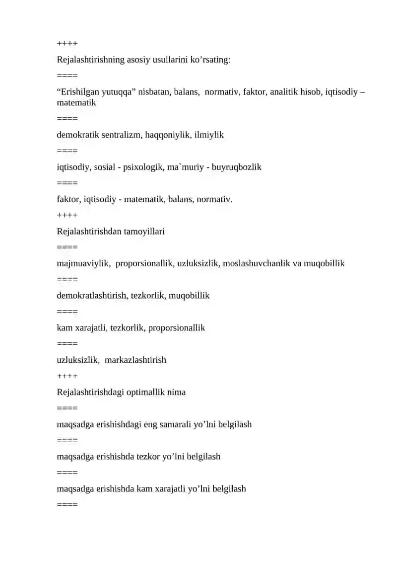 Biznes rejasi tuzish 2