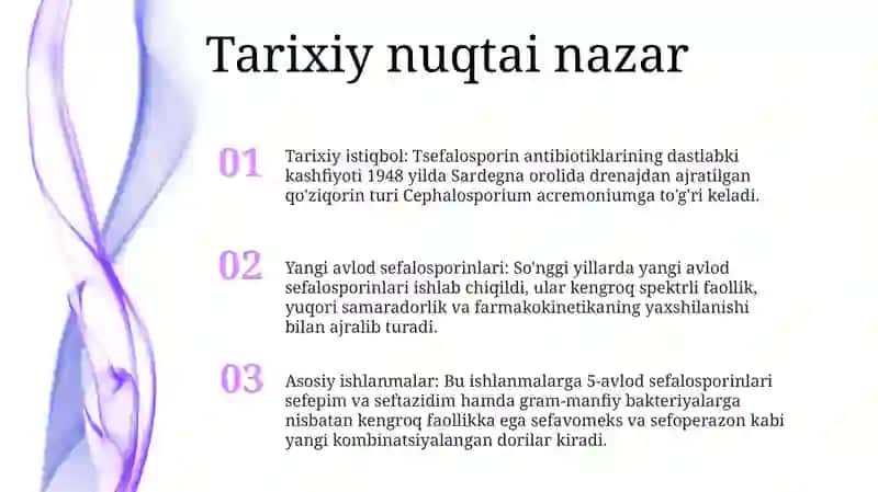 Sefalosporin Antibiotiklarining Yangi Avlod Vakillari 2