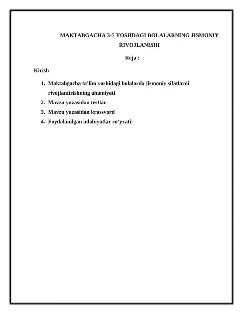 Maktabgacha 3-7 Yoshdagi Bolalarning Jismoniy Rivojlanishi 2