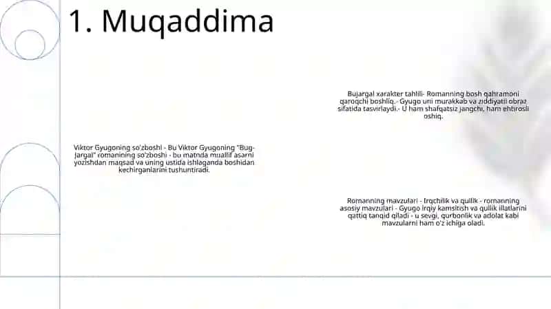 Viktor Gyugo "Bug-Jargal" Badiiy Asar Tahlili 2