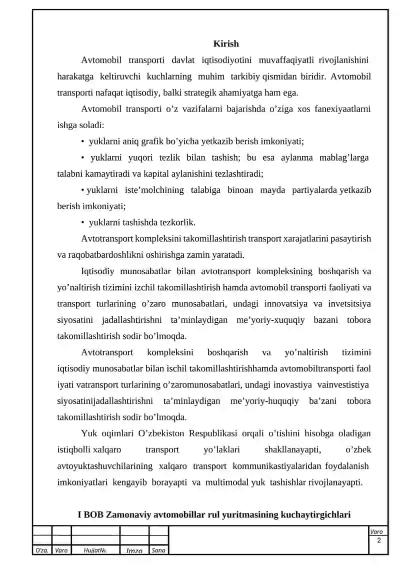 Zamonaviy avtomobillar rul yuritmasining kuchaytirgichlari 2