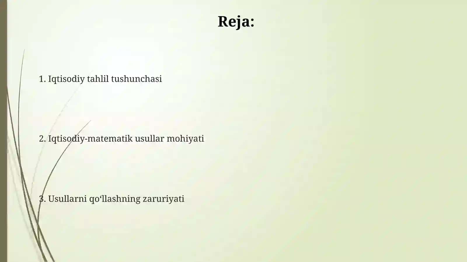 Iqtisodiy tahlilda iqtisodiy-matematik usullarni qoʻllashning zaruriyati 2