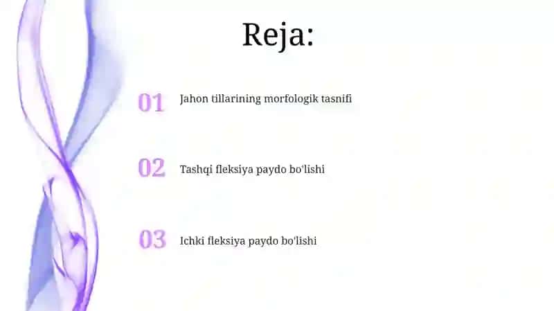 Dunyo tillarining morfologik tasnifi 2