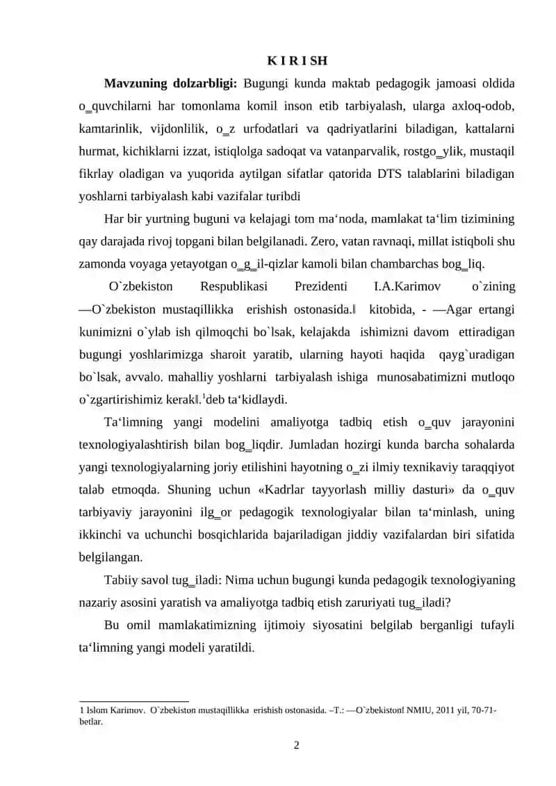 BOSHLANG’ICH SINF O’QUVCHILARIGA OG’IRLIK O’LCHOVLARINI O’RGATISH METODIKASI 2