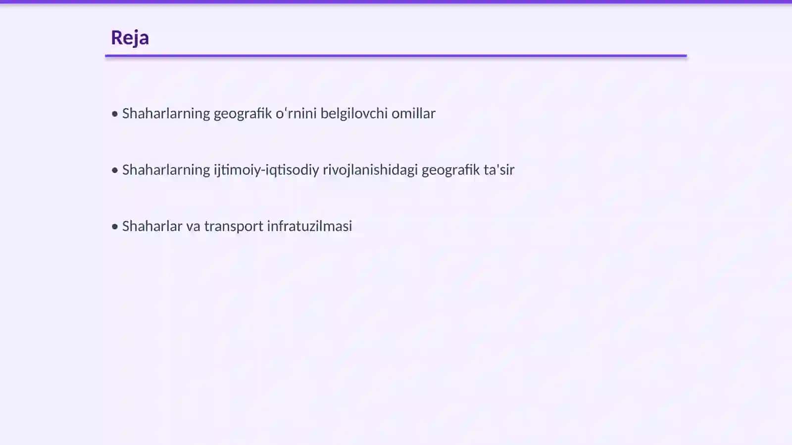 Shaharlarning geografik o‘rni 2