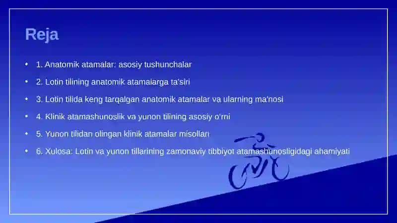 Lotin tilida anatomik atamalarning kelib chiqishi va ma'nosi. Klinik atamashunoslikda yunon tilining o'rni 2