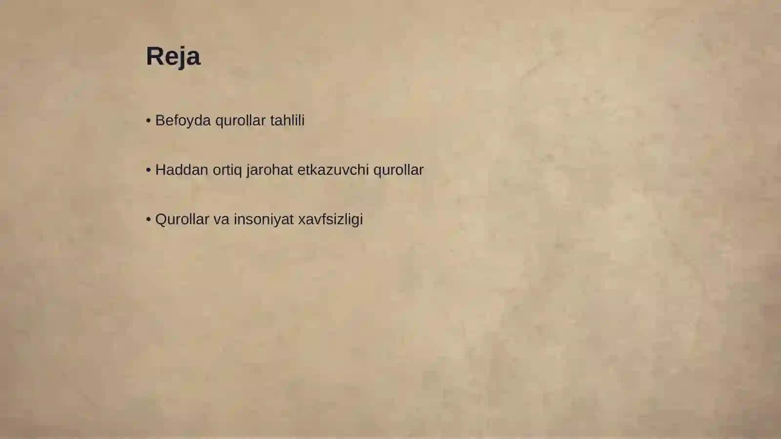 Befoyda va haddan ortiq jarohat etkazuvchi qurollar 2