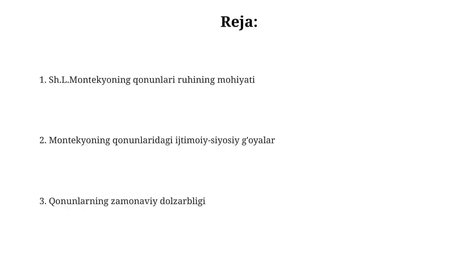 Sh.L.Montekyoning qonunlar ruhi asari boʻyicha esse 2