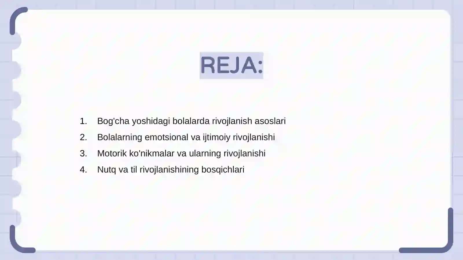 Bog'cha yoshidagi bola bilisj jarayonlarining rivojlanishi 2