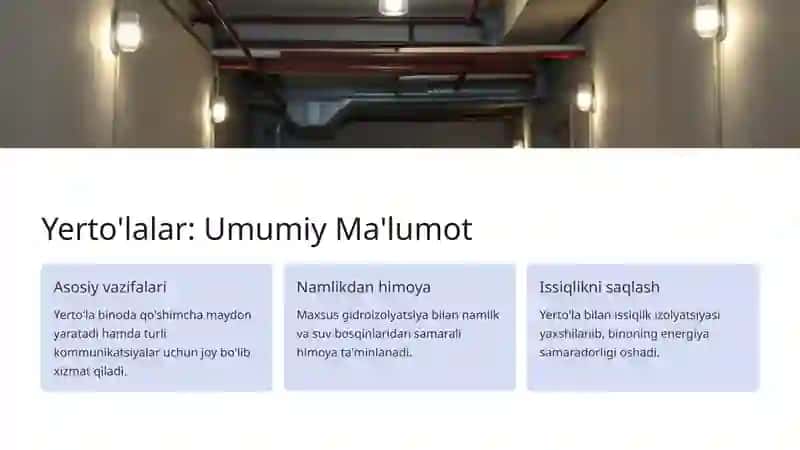 Turar joy binolarni loyihalashda yertulalar va texnik kanallar yechimlari 2