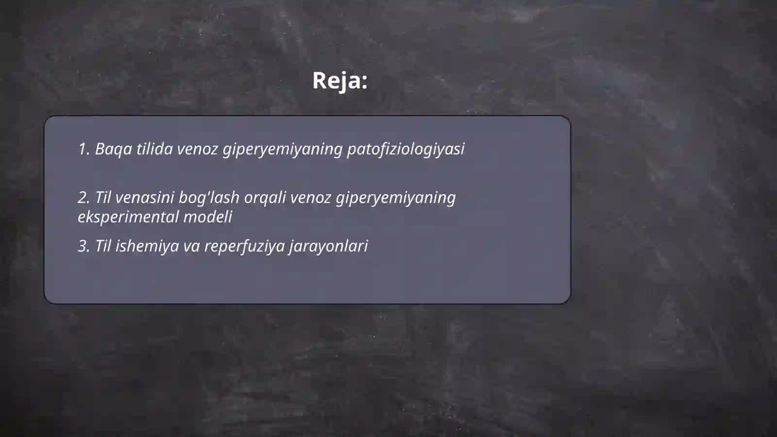 Baqa tilida venoz giperyemiyaning patofiziologiyasi 2