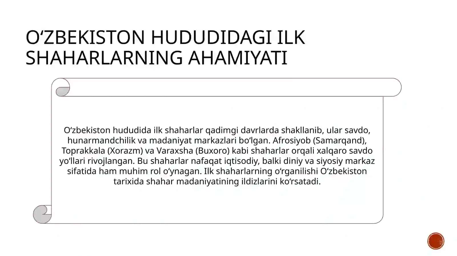 O'zbekiston hududidagi ilk shaharlar va muzey eksponatlari 2