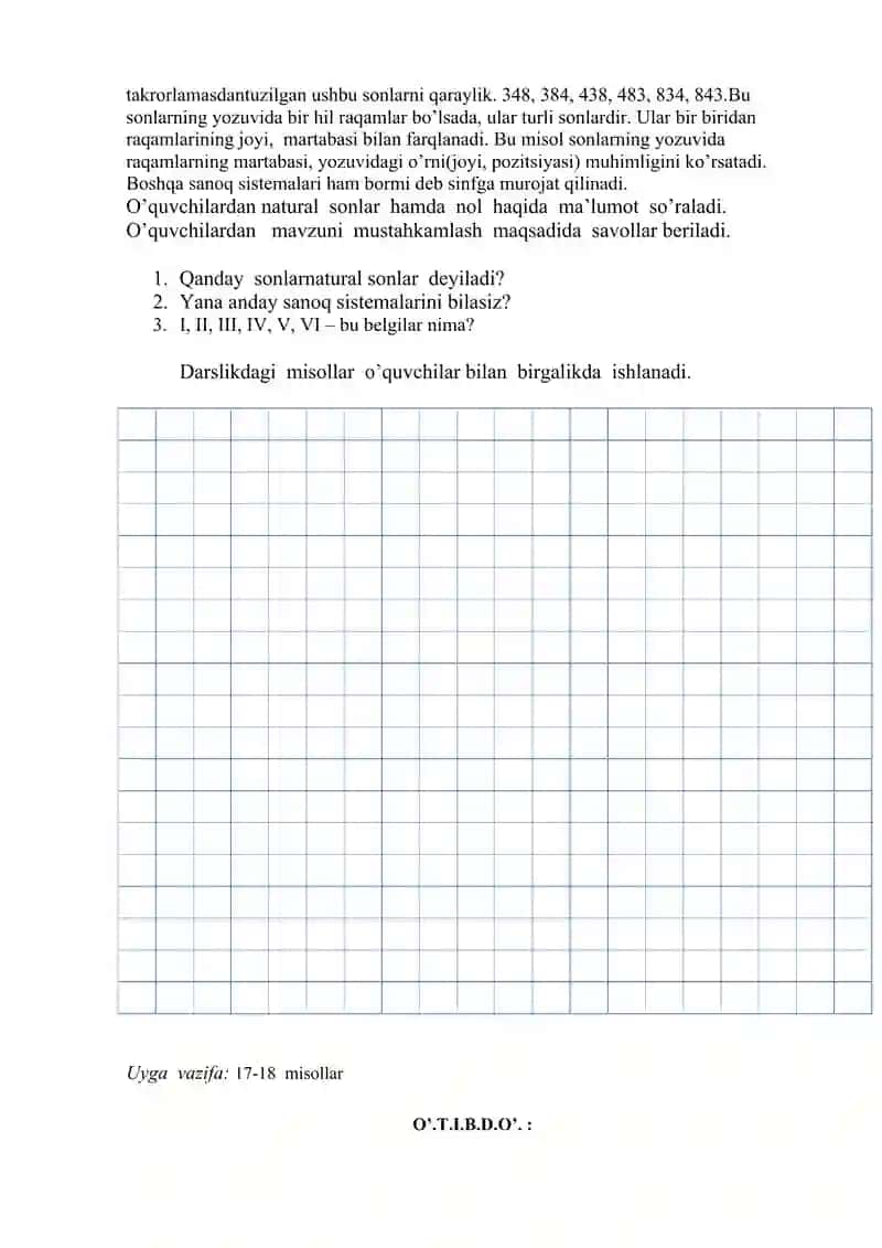 5-sinf matematika ish rejalari 2