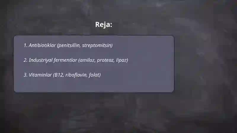 Mikroorganizmlarning hayoti faoliyatida ishlab chiqaradigan mahsulotlar 2