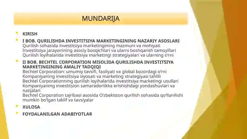 Qurilishda Investitsiya Marketingi 2