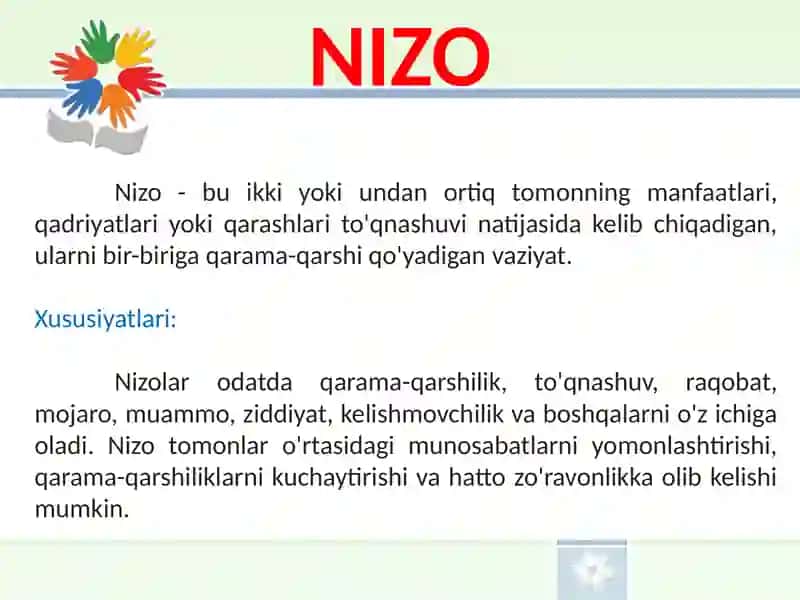 NIZO TUSHUNCHASI, MOHIYATI VA STRUKTURASI 2