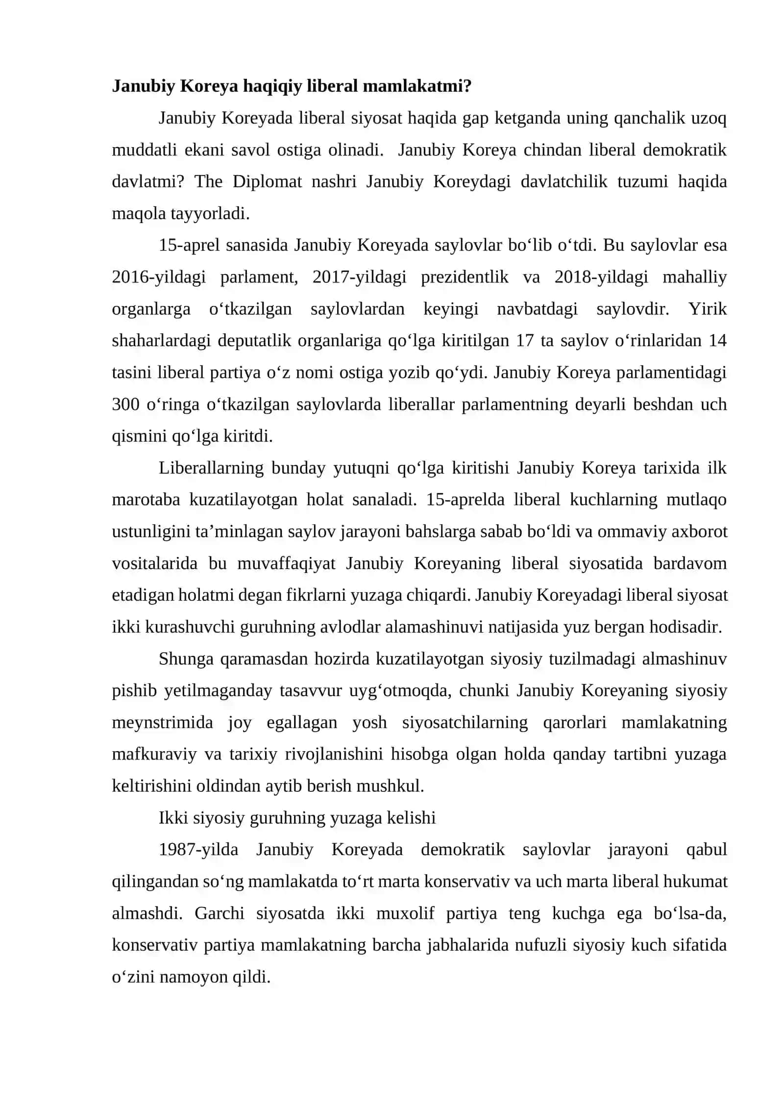 Jaxon moliyaviy-iqtisodiy inqirozining Janubiy Koreya iqtisodiyotiga ta`siri 2