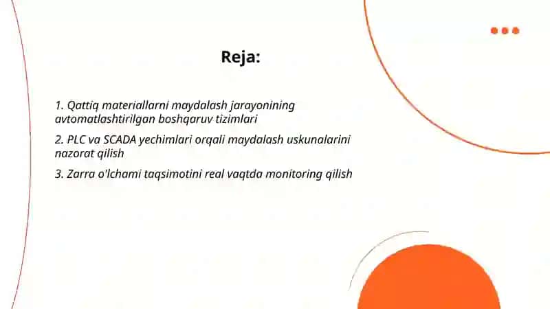 Qattiq materiallarni maydalash jarayonini avtomatlashtirish 2