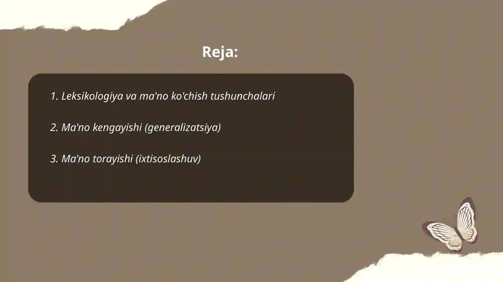 Leksikologiya va ma'no ko'chish turlari 2