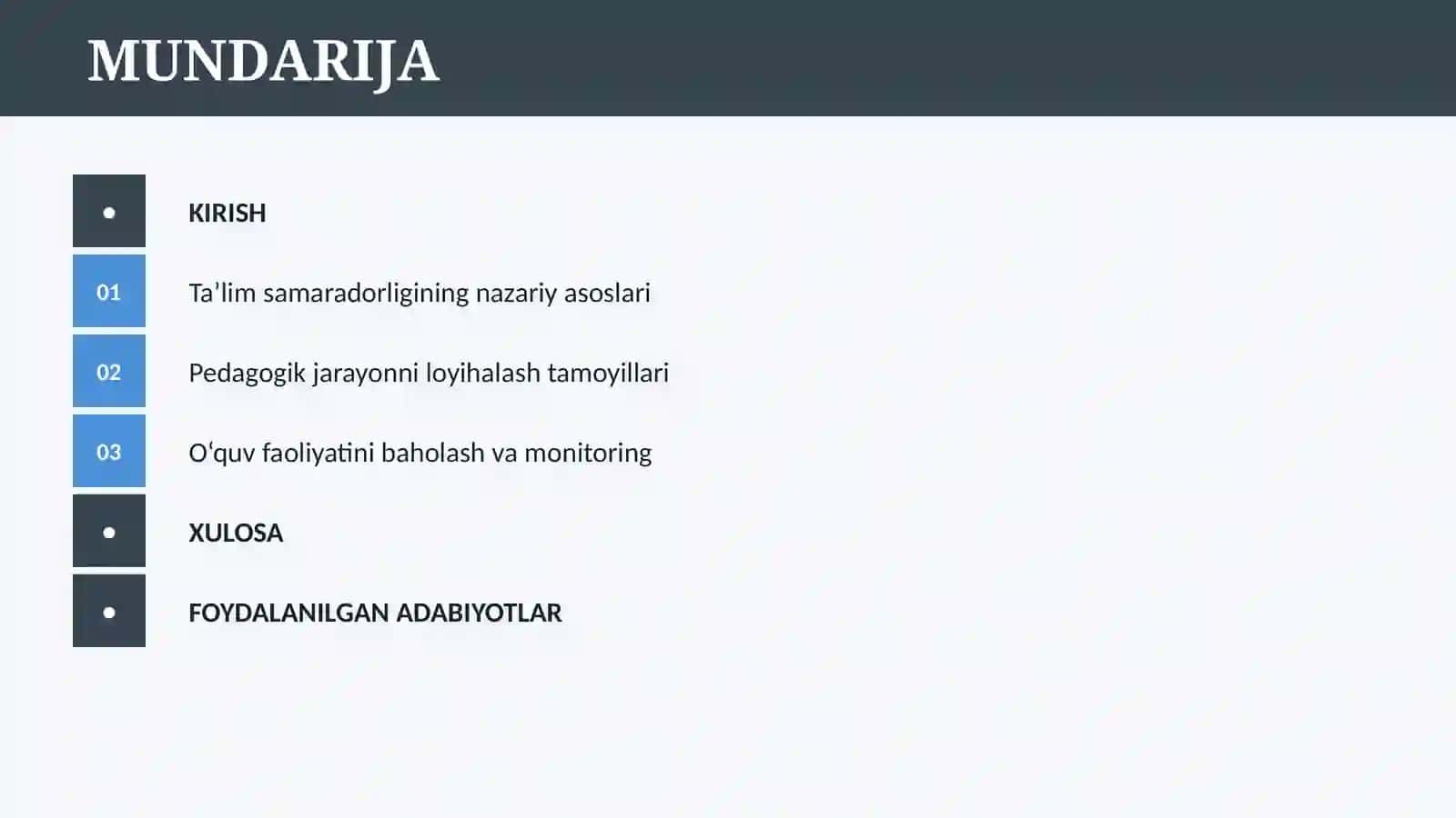 TA’LIM JARAYONINI SAMARALI TASHKIL ETISH YO`LLARI 2