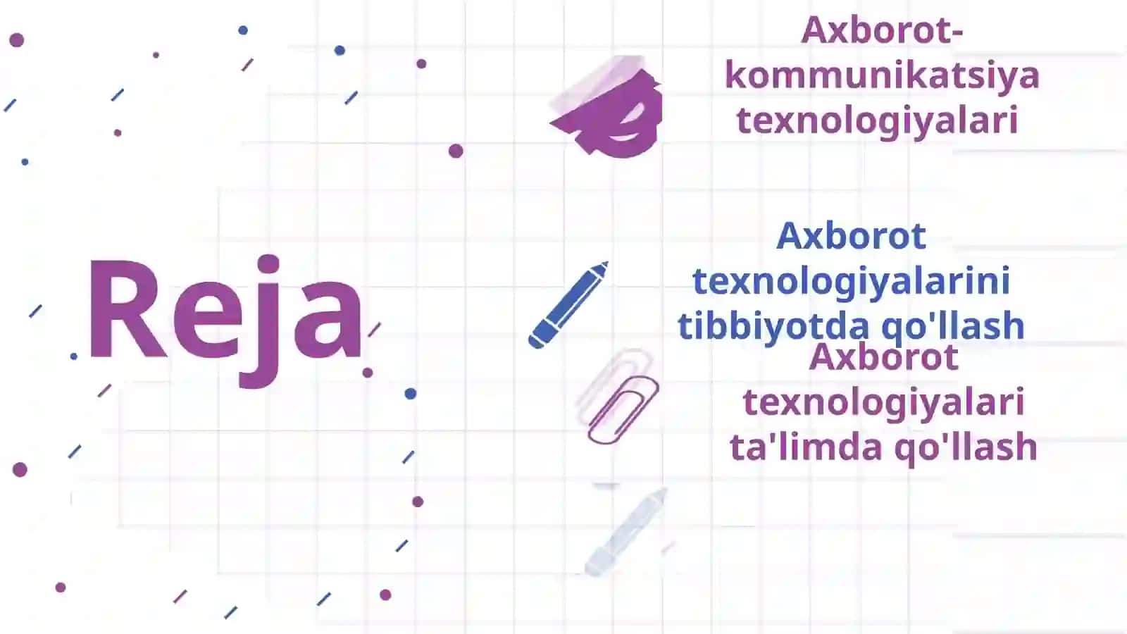 Axborot-kommunikatsion texnologiyalari ta'lim sohasi, ishlab chiqarish va tibbiyotda tatbiq etish 2