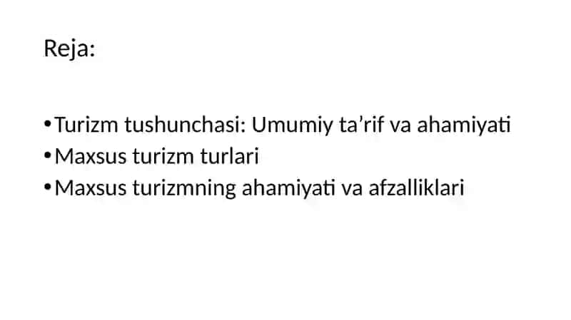 Turizmning maxsus turlari 2