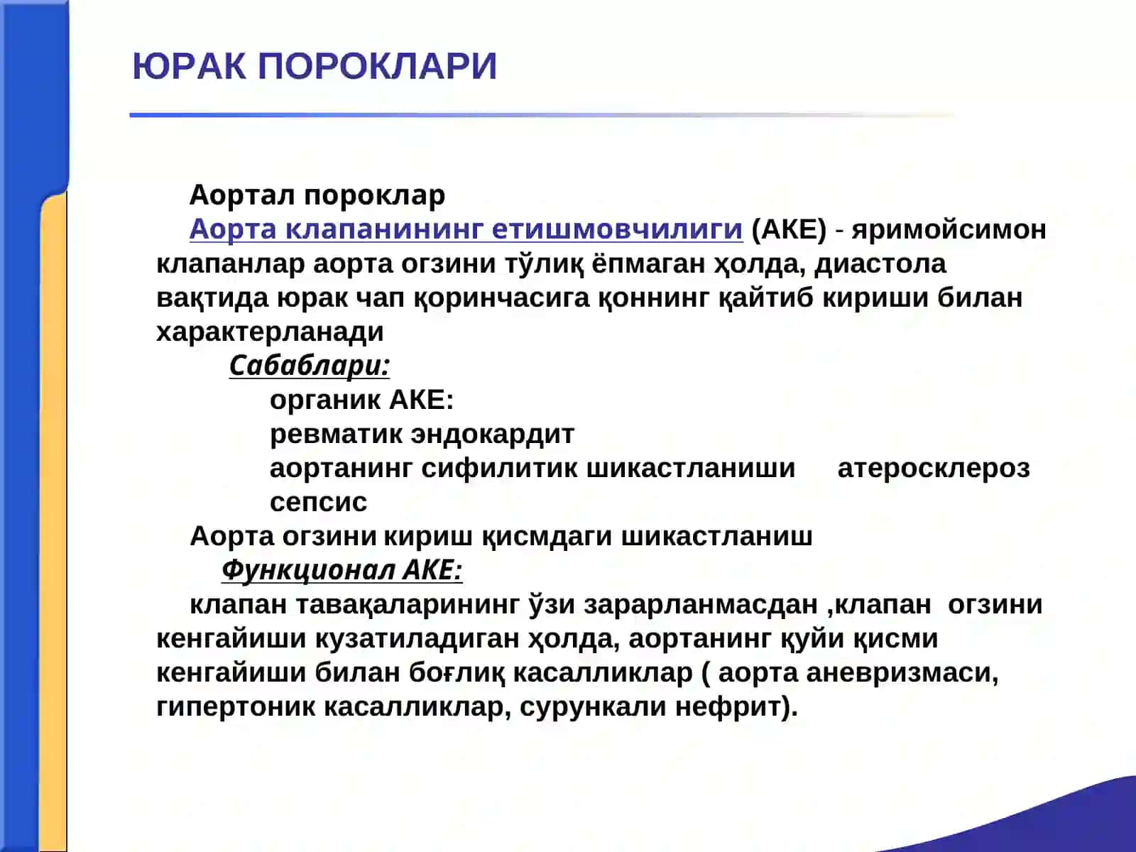 Аортал пороклар 2