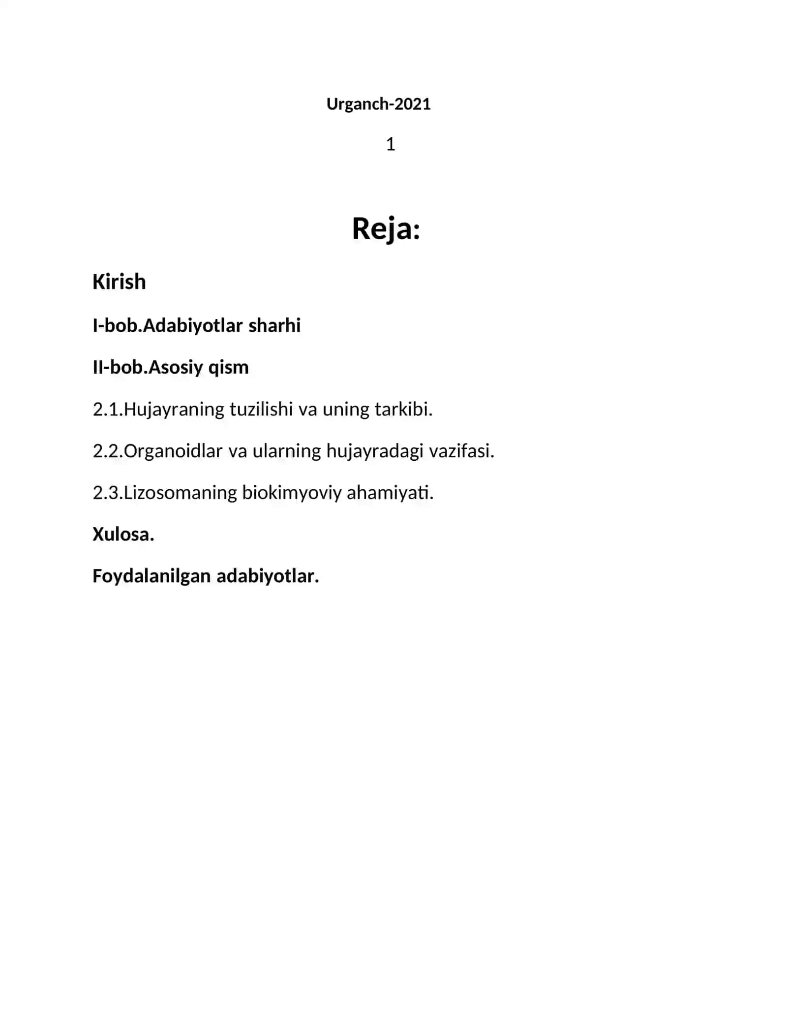 Lizosomaning biokimyoviy ahamiyati 2