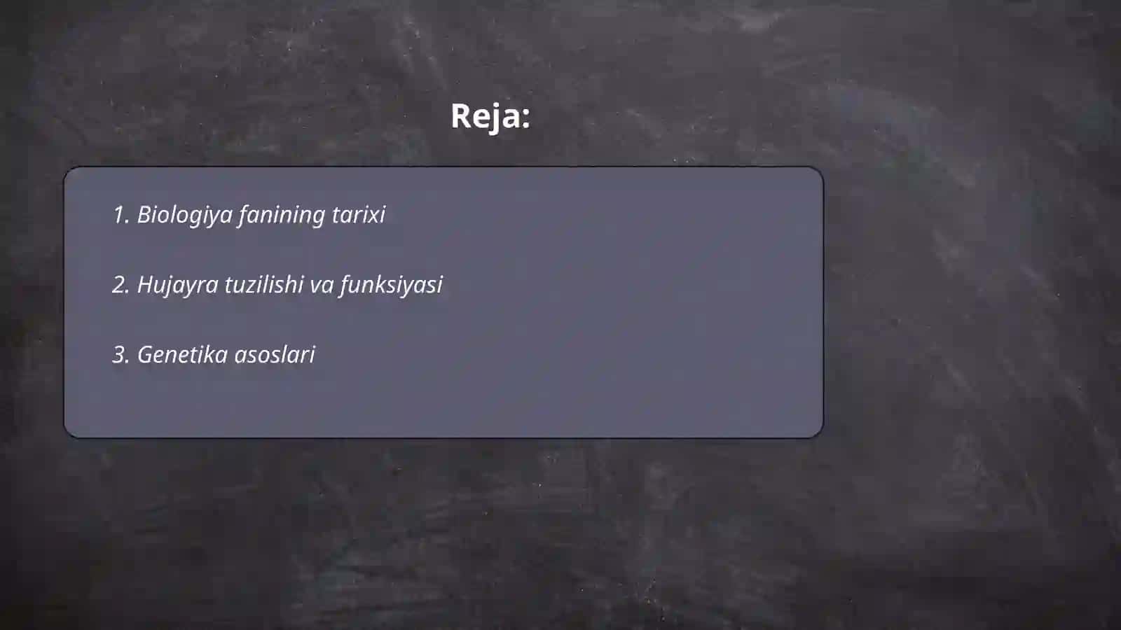 Biologiya haqida umumiy tushuncha 2
