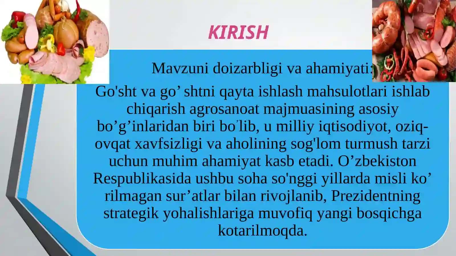 Kolbasa mahsulotlari ni ishlab chiqarishda o'simlik moylaridan foydalanishni tadqiq qilish 2