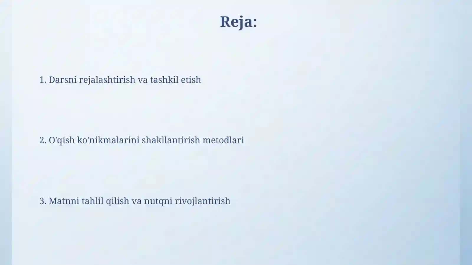Savod oʻrgatishning asosiy davri oʻqish darsi uchunmetodiktavsiyalar 2